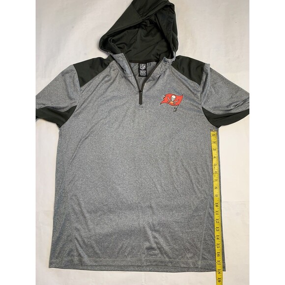 NFL Team Apparel Mens Medium Gray Tampa Bay Buccaneers Hoodie Pullover - Picture 6 of 7